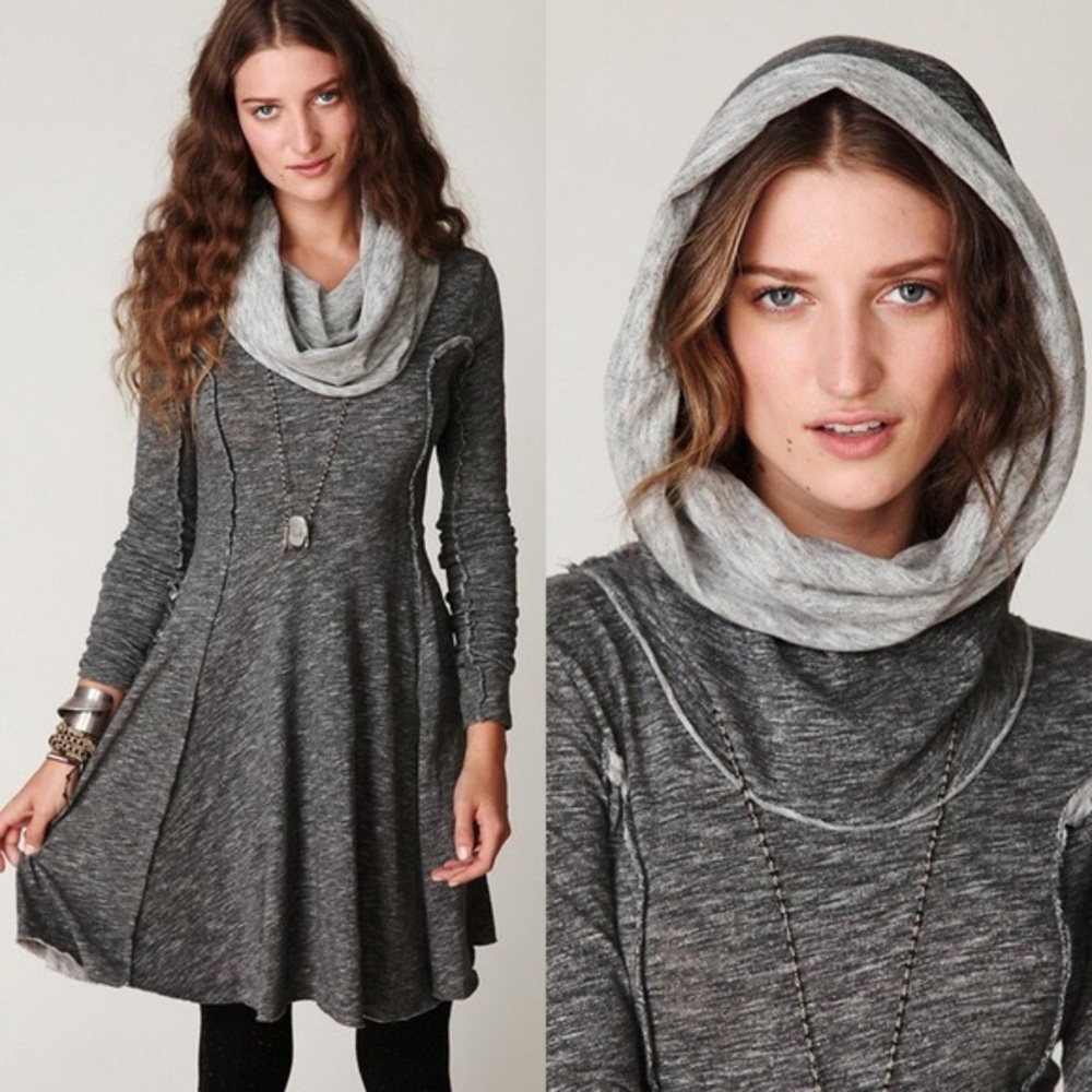 Free People Beach "Frances" Cowl Neck Cotton Dress